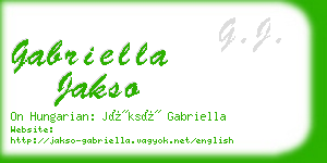 gabriella jakso business card